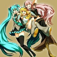 hatsune miku,luka megurine, and rin kagamine