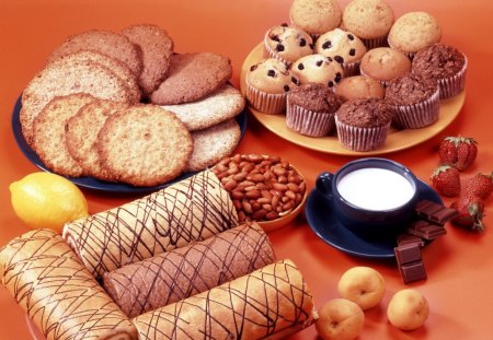 *** Cookies *** - food, milk, cup, cookies