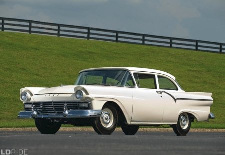 1957 ford stock white