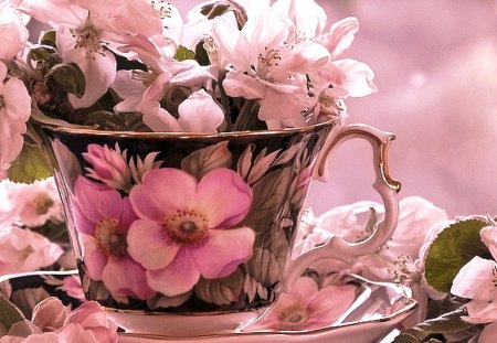 Floral Design - design, nice, floral, cup