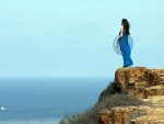 Girl at the cliff