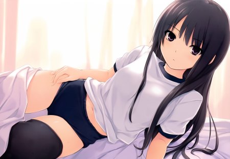 Anime - orignal, shiramine rika, anime, blue