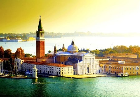 VENICE - italy, boats, trees, venice, water, buildings, city, architecture, sea