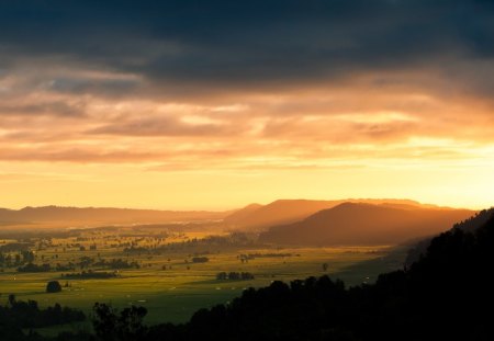 Sunset - sky, set, clouds, sun