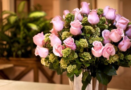 Cute bouquet - pink roses, roses, bouquet, flowers, lovely