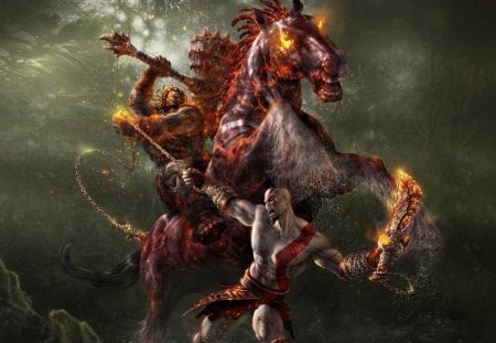 Kratos - zeus, dark, epic, game, warrior