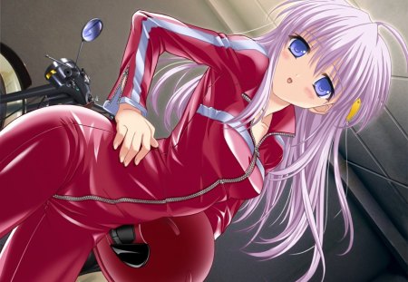 Nanami Konoe - cute, anime, anime girl, purple hair, long hair, nanami konoe, blue eyes, visual novel, lamune