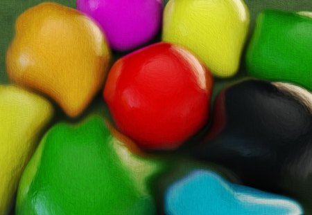 Colored balls - balls, colors, 3d, spheres