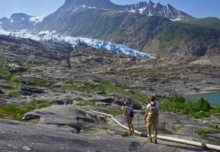 Trekking Pair. - of, seem, couple, a