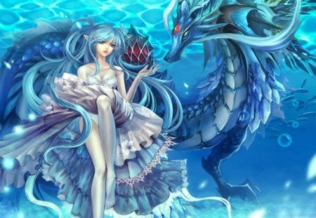 Dragontamer Underwater - kiss, seadragon, magic, bikini, under, purple, breasts, sexy dress, vocaloid, shy girl, blue, chibi, bra, pretty girls, cute, beautiful, white, brown, violet, seductive, pretty, marine, beautiful girls, tagme, long hair, seductive girl, fish, sexy, sea, green, hot girls, girls, blush, indigo, cute girls, seabed, singer, wet, swimwear, gray, ecchi, red, panty, tamer, moe, lingerie, anime, yellow, sexy girls, nightwear, loli, charm, black, hot, ocean, anime girls, dragon, underwater, water, short hair, kawaii, yuri, shy, dragontamer, orange, music