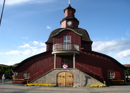 Courthouse - flowers, door, market, sky, courthouse