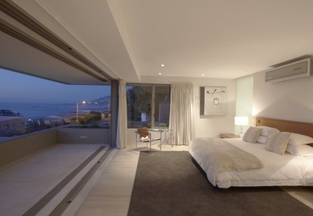 Beautiful Room - Nice View - white, nice, sky, view, blue, beautiful, room, relax