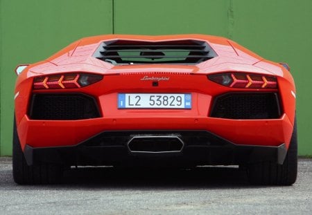 Lamborghini - cars, car, red, aventador, lamborghini