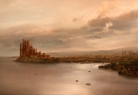 Game of Thrones - King's Landing - nice, woman, a song of ice and fire, kings landing, marvellous, great, wonderful, super, hbo, fantasy, bay, amazing, pretty, westeros, medieval, game of thrones, skyphoenixx1, george r r martin, adorable, tv series, wallpaper, stunning, outstanding, show, blackwater, tv show, entertainment, picture, beautiful, essos, awesome, fantastic