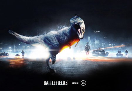 Battlefield 3 Dinosaur Mode - electronic arts, game, battlefield 3, dinosaur