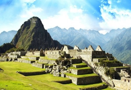 Machu Picchu - clouds, machu picchu, beautiful, peru, mountains, monuments, architecture, sky