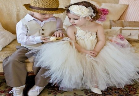 wedding feast - boy, feast, cakes, girl, cute, wedding