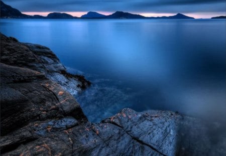 Blue View - nature, water, beach, blue