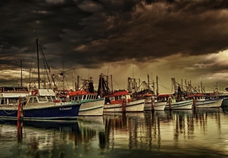 Stormy-Morning - stormy, morning, sun, boat