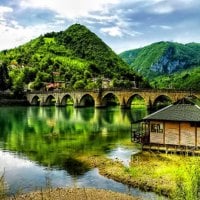 Bridge over the green river