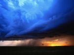 storm clouds in blue