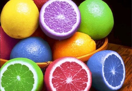 Multi-colored Oranges - multi, nice, oranges, colored