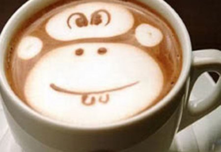 Coffee w/Monkey - drink, tasty, monkey, coffee