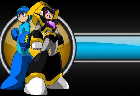 Mega Man and Bass - bass, mega man, megaman, mega man and bass