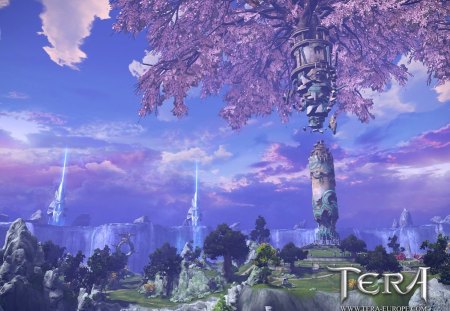 Tera - purple, pink, fantastic, game, realm, fantasy, violet, explosion, tera online