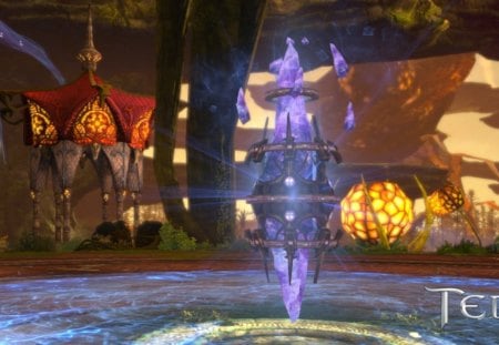 Tera - red, realm, purple, fantasy, pink, fantastic, game, tera online