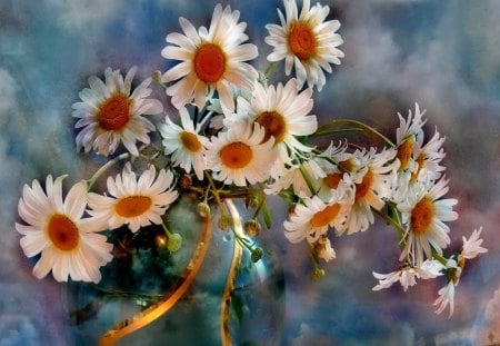 Flowers for my friend Ewa (Stokrotka) - nice, love, gift, delicate, camomile, lovely, still life, vase, pretty, beautiful, friendship, flowers, daisies, harmony