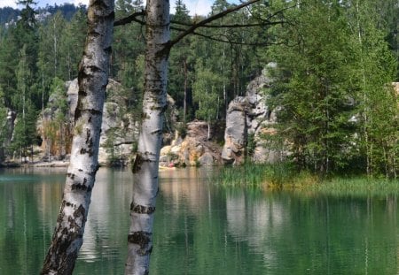 *** Lake Adrspach in the Czech Republic *** - greens, lake, trees, water