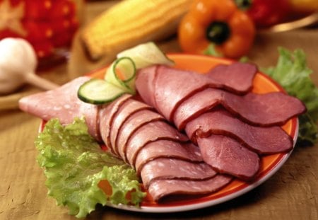 *** Yummy...*** - meat, food, slices, ham