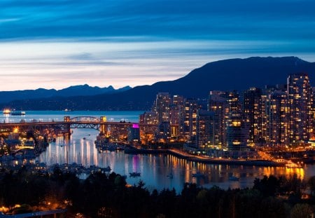 bright lights big city - reflection, photography, water, city, lights