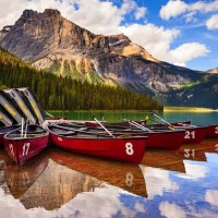 Boats in crystal lake