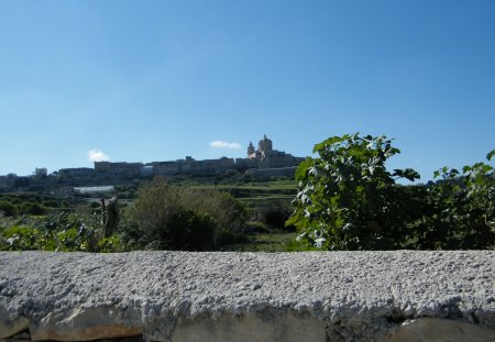 Malta Mdina - sky, grass, rocks, sun