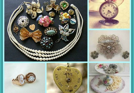 *Jewellery of the 1920's* - collage, abstract, jewellery, vintage