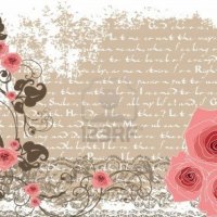 ~Vintage Poem with Roses~