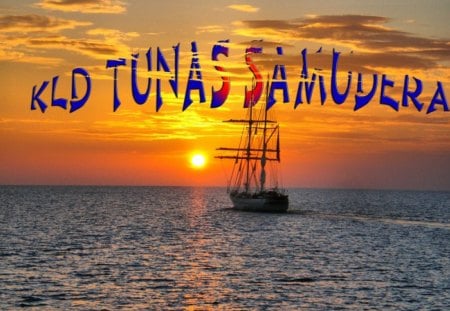 KLD Tunas Samudera - training boat, malaysia, sunset, collin mudie