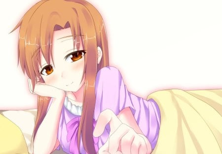 Yuuki Asuna - cute, beds, anime, sword art online