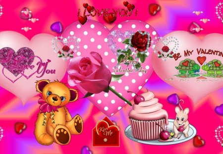 Be My Valentine 1 - love, pink, heart, valentines day, valentine