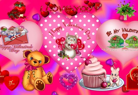 Be My Valentine 2 - love, pink, heart, valentines day, valentine