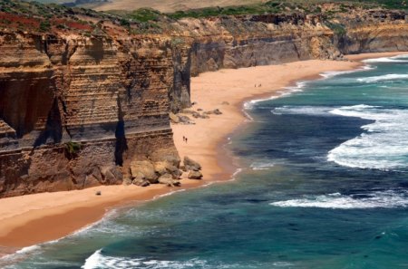 Lime stone coast - rock, sea, coast, stack