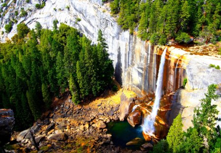 ROCKY MOUNTAIN FALLS - waterfalls, rocky, nature, forest, mountain