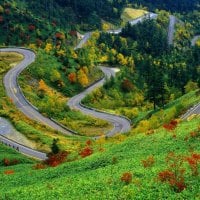 Meandering mountain road