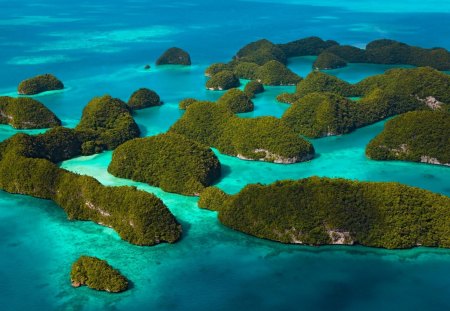 Islands - islands, water, beach, green