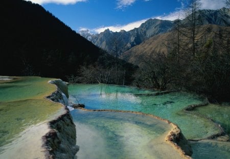 Amazing Landscape - sky, china, landscape, water, huanglong, scenery, asia