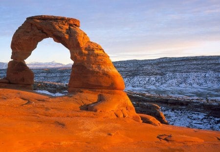 Arch - orange, arch, desert, delicate