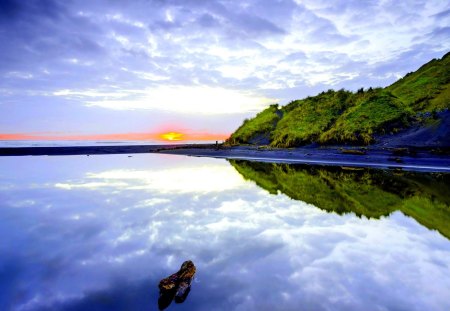 BEAUTIFUL REFLECTION - nature, sky, ocean, landscape