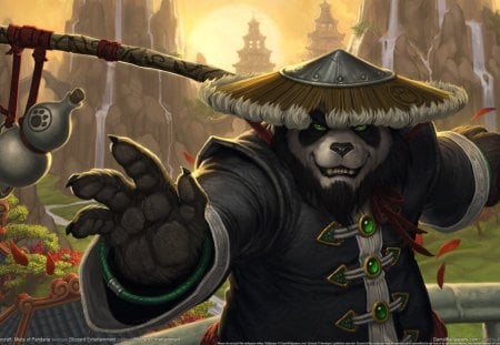 World of Warcraft Pandaria - animal, panda, game, warcraft